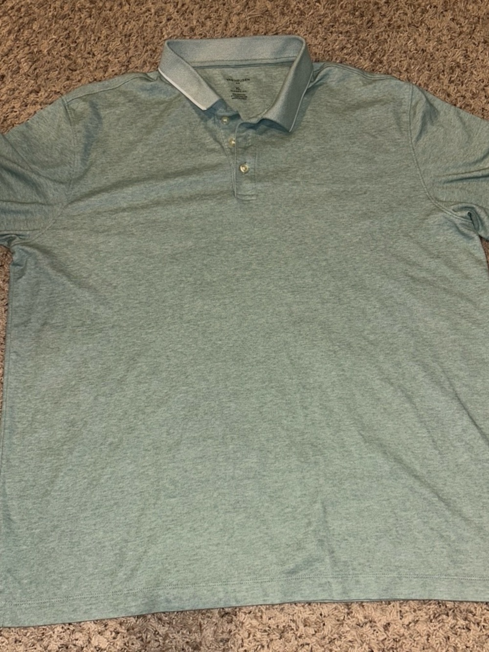 Van Heusen Men's Teal Heather Polo